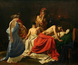 Achilles Lamenting the Death of Patroclus (1855) by Nikolai Ge